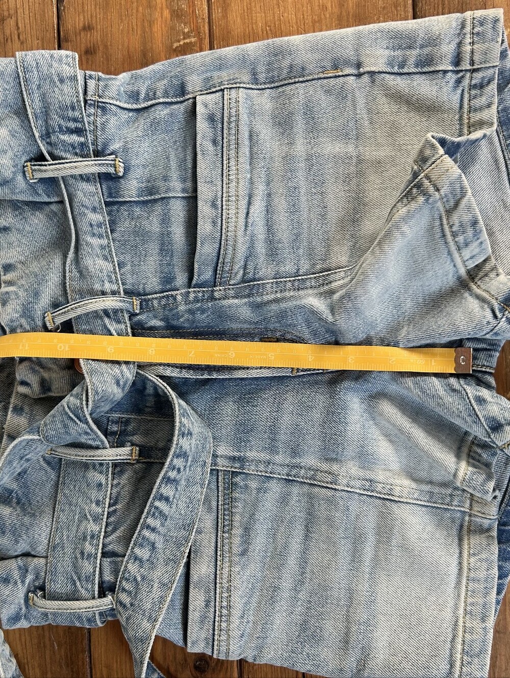 PORTER blue Paper Bag Waist Shorts Xs - Picture 4 of 4